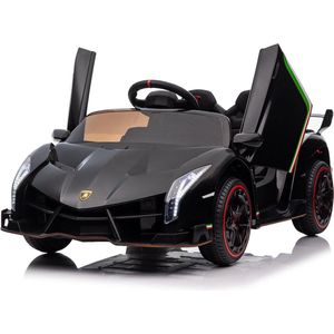 Lamborghini Veneno - Elektrische kinderauto - 12V Accu Auto - Voor Jongens en Meisjes - Afstandsbediening - Zwart