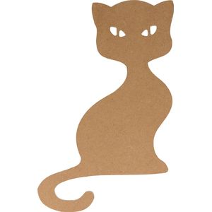 Silhwood houten kat silhouet 25x17 cm