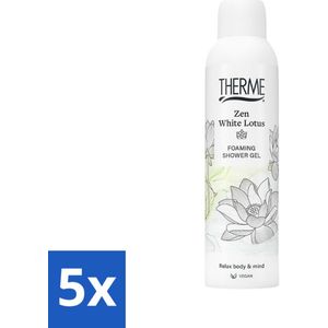 Therme - Shower Foaming ml Zen White - Product - Verzorgend - Verfrissend - 200ml - Bulkverpakking - 5 stuks
