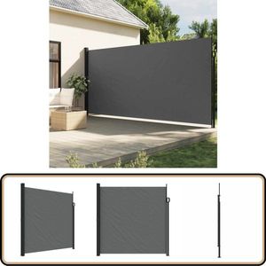vidaXL Windscherm - Antraciet - 200x600 cm - Uittrekbaar Windscherm - Tuinscherm - Balkonscherm - Privacy Screen - Parasol
