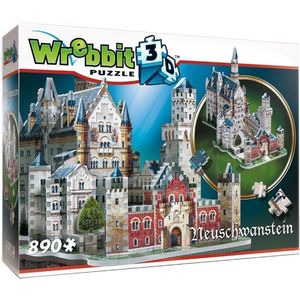 Neuschwanstein kasteel - 3D puzzel - 890 Stukjes
