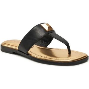 Guess Raison damesslippers slip-on zwart natuurlijk leer comfortabel 39 EU