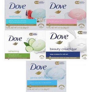 Dove Zeep - MIX - Voordeelverpakking/Dove beauty cream bar/Dove Restoring/Dove Pink/Dove Refrehing/Dove Gentle Exfoliating