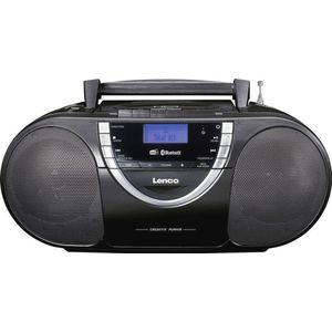 Lenco SCD 6900 Portable DAB+ Radio - Bluetooth - FM Radio - Boom Box with CD/MP3 Player - Cassette Deck - USB Input - AUX-in - 3.5mm Headphone Jack - Black, Normal