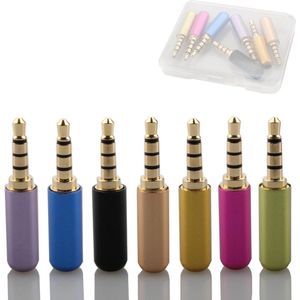7 stuks 35 mm stereo mannelijke jackstekker om te solderen - 4-polige TRRS-reparatiestekkers voor hoofdtelefoon 35 mm (1/8 inch) - voor doe-het-zelf stereo-hoofdtelefoon