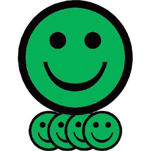 Magnetische Smiley's Basic Groen (5 stuks)