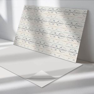 Wallfluent Vinyl Wandpaneel - Diamantbladpatroon Vinyl Wandbekleding - 100 cm x 50 cm - Beige PVC wandpaneel - Verpakking van 1 stuk - Rechthoekig Wandbekleding Vinyl - Patroon Wandpaneel - Zelfklevend Muurpaneel - Wandpaneel Keuken en Badkamer