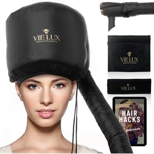 Vie Lux® Droogkap opblaasbaar - Haardroger krullen - Haardroger voor krullen - Haardroogkap - Zwart