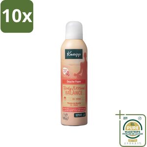 10 x Kneipp - Douche schuim - Body & Mind Balance - Iris & Vetiver - 200 ml - Grootverpakking - Douche Foam - Body And Mind Balance - Iris Extract - Vetiver Oil - Natuurlijke Schuim