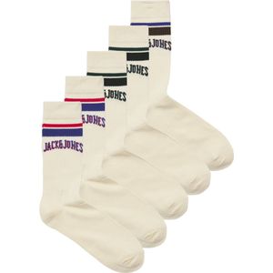 Jack & Jones Junior - JACMATEO - Sportsokken - Crèmewit - 5-Pack