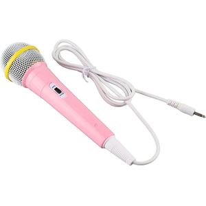 Roze Bedrade Microfoon voor Kinderen - 3,5 mm Jack - Zingen op Feestjes