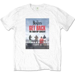 The Beatles - Rooftop Concert Heren T-shirt - 2XL - Wit
