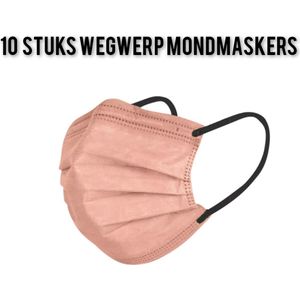 Winter wegwerp mondmaskers pastel - Roze - per 10 stuks
