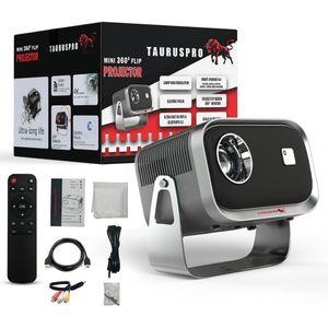 TAURUSPRO Mini Beamer - 1080p - Draagbare Projector - Smart Android 9.0