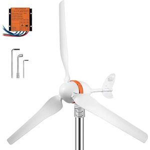 VBZ Windmolen Generator – Windturbine Voor Gebruik Op Zee, Achtertuinen – Windenergie - Wind Generator Van Aluminium Behuizing - Wit