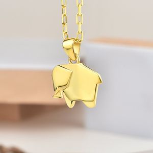 Olifant ketting voor vrouwen Gold Polished 22 inches