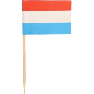 Cocktailprikkers van vlag Spanje - 50x stuks - mini vlaggetjes | Fun en Feest