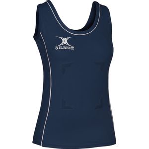 Gilbert - Netball Elite Hook and Loop - Tanktop - Navy / Wit