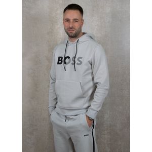 BOSS - 50535116 - Hoodie - Marineblauw - Katoen, Verstelbare Capuchon, Kangoeroezak