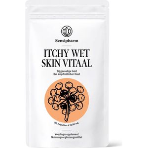 Sensipharm Itchy Wet Skin Vitaal - Voedingssupplement bij Eczeem, Psoriasis, Huidproblemen en Jeuk - Natuurlijk - 90 Tabletten à 1000 mg
