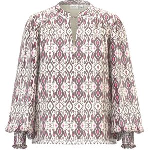Vila - Visefina Top - Blouse - Birch/pink/fig - Dames