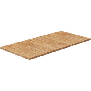 vidaXL - Wastafelblad - 80x40x1,5cm - behandeld - massief - hout - lichtbruin