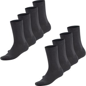 Gotzburg 8 Paar Midden Grijze Sokken - Sokken Heren 39-42 - sokken dames en heren - grijs - Cadeau
