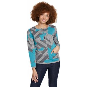 Jas met grafische jacquardknoopsluiting