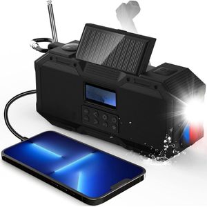 Lexium Noodradio solar opwindbaar - Radio - Noodradio - Weerradio - Radio voor Noodgevallen - Nood - Muziek - Nieuws - Noodpakket - Rampen - Praktisch - Zonneenergie