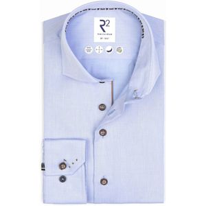 R2 Amsterdam Overhemd lichtblauw, Effen