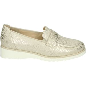 Hassia - 302566 - Instappers - Goud - Nubuck - Rubber Zool