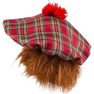 Boland - Baret Mr Tartan rood Rood - Één maat - Volwassenen - Unisex - Landen