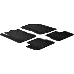 Gledring Rubbermatten passend voor Peugeot 208 2012-2019 (T profiel 4-delig + montageclips)