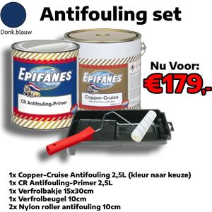 Epifanes - Antifouling Copper Cruise Donkerblauw + CR Antifouling Primer - Set.