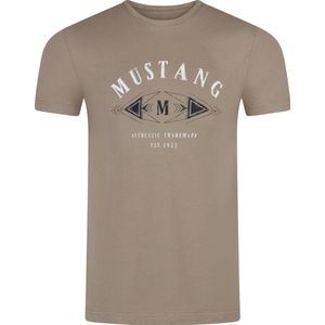 Mustang Heren T-Shirt regular fit Veelkleurig Ronde Hals Volwassenen Opdruk Print Shirts