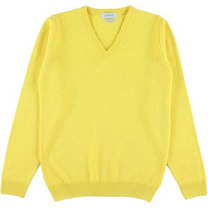 Osborne Knitwear Trui met V hals - Dames - Lamswol - Daffodil - L