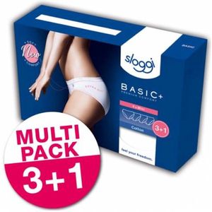 Sloggi 4-pack Basic Mini - Bikini dames slips - 36 - Wit