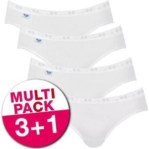 sloggi Basic+ Dames Mini slip - 4-pack - Wit