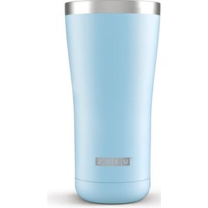 Lichtblauw - RVS beker - Thermosbeker - Koffiebeker to go - Reisbeker