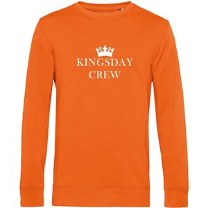 Sweater Crew-Oranje - Wit-XL