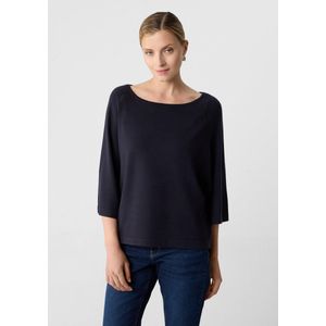 COMMA - Trui - Navy - Knitwear - Losse Pasvorm - Driekwart Mouw