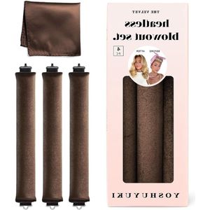 Allecto Premium - Hitteloze haarstylingstool voor overnachting krullen - satijn krulspelden voor lang en kort haarvolume - nachtelijke hengels met grote schuimspons.