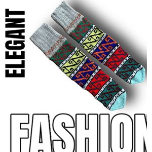 Huissokken Dames en Heren - Handgebrijde Warme Sokken - Dikke, Warme Sokken - Winter Sokken - kleurrijk design- Kerst & Sinterklaas Cadeautjes - Cadeau - kado