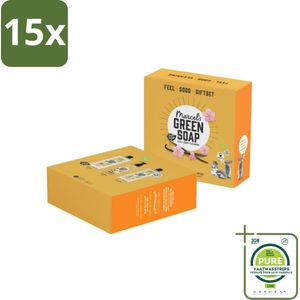 15 x Marcel's Green Soap - Geschenkset - Vanille & Cherry Blossom - Perfect als cadeau - Grootverpakking - Natuurlijke Verzorging - Duurzaam Cadeau - Biologische Zeep - Biologische Shampoo - Biologische Douchegel