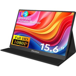 Elcostar Portable Monitor 15.6 Inch - Full HD - IPS Beeldscherm - USB-C monitor - Draagbare Gaming Monitor - HDMI - 2025 model