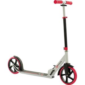 2Cycle Step - Aluminium -  Grote Wielen - 20cm -Roze-Wit - Autoped - Scooter