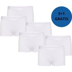 Beeren bodywear Meisjes Boxer Comfort Feeling 6-pack Wit maat 170/176