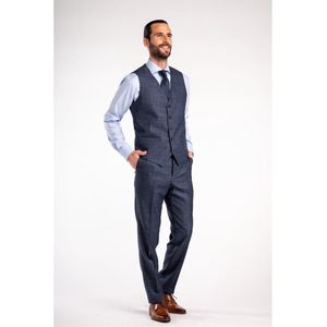 Gents - Gilet heren - Gilet - Polyblend - Donkerblauw - Maat 46/M