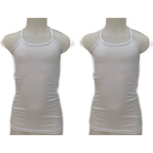 Embrator 2-stuks meisjes Spaghetti Hemdjes wit 92/98