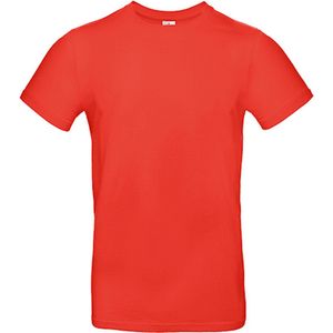Herenshirt 'E190' met ronde hals B&C Collectie Sunset Orange maat XS